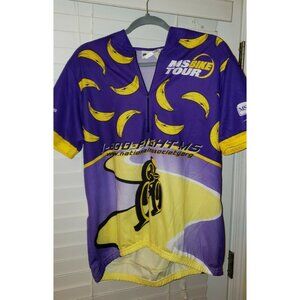 revi FIGHT MS cycling jersey 1/2 zip XL 3 pocket preowned MS BIKE TOUR